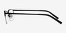 Vega Black MetalEyeglass Frames from EyeBuyDirect, Side View