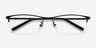 Vega Black MetalEyeglass Frames from EyeBuyDirect, Closed View