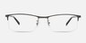 Vega Gunmetal MétalMontures de lunettes de vue d'EyeBuyDirect, Vue de Face