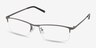 Vega Gunmetal MétalMontures de lunettes de vue d'EyeBuyDirect, Vue d'Angle