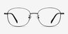Behold Gunmetal MetalEyeglass Frames from EyeBuyDirect, Front View