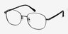 Behold Gunmetal MetalEyeglass Frames from EyeBuyDirect, Angle View