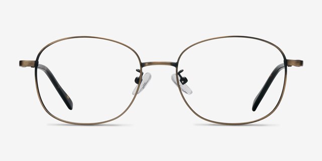 Behold Bronze MetalEyeglass Frames from EyeBuyDirect, Front View