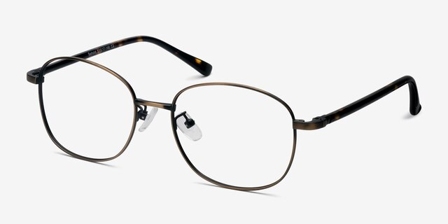 Behold Bronze MetalEyeglass Frames from EyeBuyDirect, Angle View