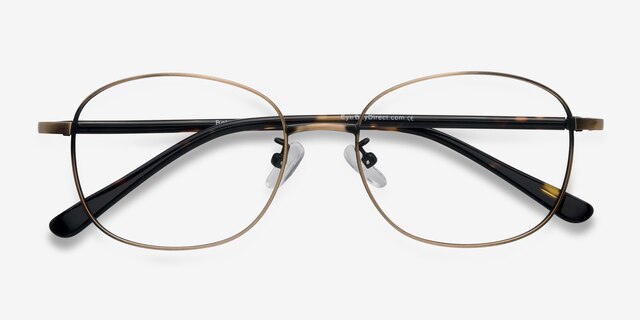 Behold Bronze MetalEyeglass Frames from EyeBuyDirect, Closed View