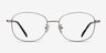 Behold Silver MetalEyeglass Frames from EyeBuyDirect, Front View