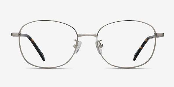 Behold Silver Metal Eyeglass Frames