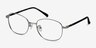 Behold Silver MetalEyeglass Frames from EyeBuyDirect, Angle View