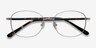 Behold Silver MetalEyeglass Frames from EyeBuyDirect, Closed View