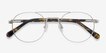 Lock Light Golden MetalEyeglass Frames from EyeBuyDirect, Closed View