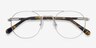Lock Or pâle MétalMontures de lunettes de vue d'EyeBuyDirect, Vue Rapprochée
