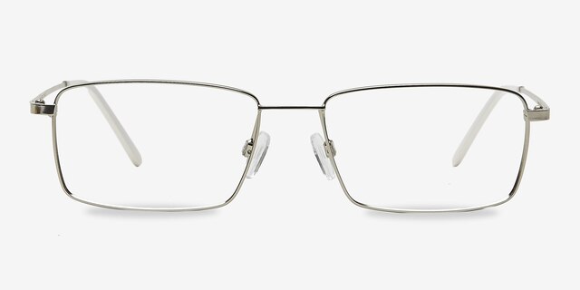 Falcon Argenté MétalMontures de lunettes de vue d'EyeBuyDirect, Vue de Face