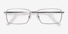 Falcon Argenté MétalMontures de lunettes de vue d'EyeBuyDirect, Vue Rapprochée