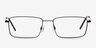 Falcon Black MetalEyeglass Frames from EyeBuyDirect, Front View