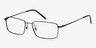 Falcon Black MetalEyeglass Frames from EyeBuyDirect, Angle View