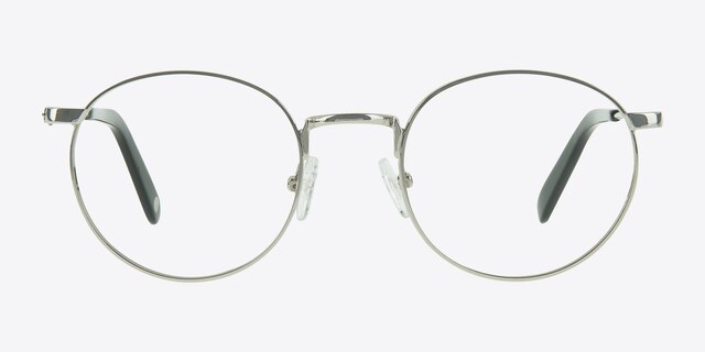 Circus Silver MetalEyeglass Frames from EyeBuyDirect, Front View