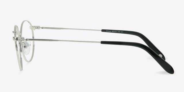Circus Silver MetalEyeglass Frames from EyeBuyDirect, Side View