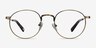 Circus Bronze MetalEyeglass Frames from EyeBuyDirect, Front View