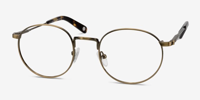 Circus Bronze MetalEyeglass Frames from EyeBuyDirect, Angle View