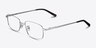 Bryce Silver MetalEyeglass Frames from EyeBuyDirect, Angle View