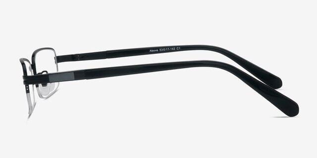 Above Black MetalEyeglass Frames from EyeBuyDirect, Side View