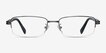 Above Gunmetal MetalEyeglass Frames from EyeBuyDirect, Front View