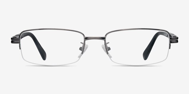 Above Gunmetal MétalMontures de lunettes de vue d'EyeBuyDirect, Vue de Face
