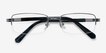 Above Gunmetal MetalEyeglass Frames from EyeBuyDirect, Closed View