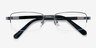 Above Gunmetal MétalMontures de lunettes de vue d'EyeBuyDirect, Vue Rapprochée