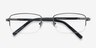 Hiro Gunmetal MétalMontures de lunettes de vue d'EyeBuyDirect, Vue Rapprochée
