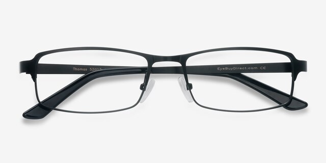 Thomas Black MetalEyeglass Frames from EyeBuyDirect, Closed View