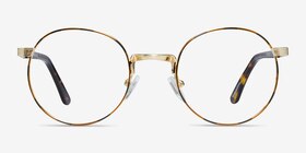 Basquiat Golden/Tortoise Métal Montures de lunettes de vue d'EyeBuyDirect, Vue de Face