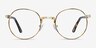 Basquiat Golden & Tortoise MetalEyeglass Frames from EyeBuyDirect, Front View