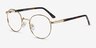 Basquiat Golden & Tortoise MetalEyeglass Frames from EyeBuyDirect, Angle View