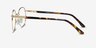Basquiat Golden & Tortoise MetalEyeglass Frames from EyeBuyDirect, Side View