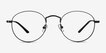 Cupertino Black MetalEyeglass Frames from EyeBuyDirect, Front View