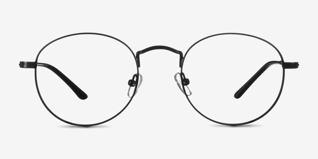 Cupertino Noir MétalMontures de lunettes de vue d'EyeBuyDirect, Vue de Face