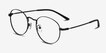 Cupertino Black MetalEyeglass Frames from EyeBuyDirect, Angle View