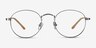Cupertino Silver MetalEyeglass Frames from EyeBuyDirect, Front View