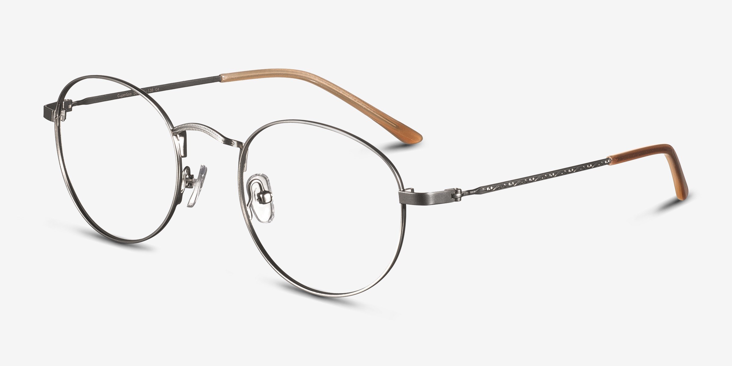 Cupertino Round Silver Full Rim Eyeglasses Eyebuydirect