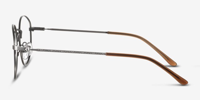 Cupertino Silver MetalEyeglass Frames from EyeBuyDirect, Side View