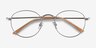 Cupertino Silver MetalEyeglass Frames from EyeBuyDirect, Closed View