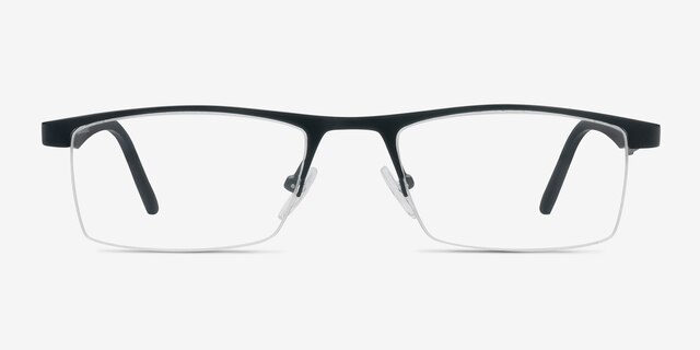 Singapore Black MetalEyeglass Frames from EyeBuyDirect, Front View