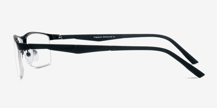 Singapore Black Metal Eyeglass Frames from EyeBuyDirect