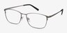 Calm Gunmetal MetalEyeglass Frames from EyeBuyDirect, Angle View