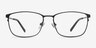 Calm Black MetalEyeglass Frames from EyeBuyDirect, Front View