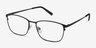 Calm Black MetalEyeglass Frames from EyeBuyDirect, Angle View