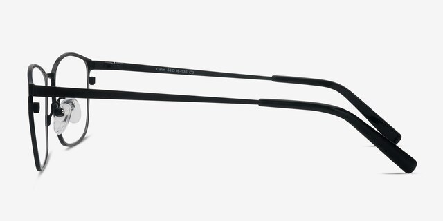 Calm Black MetalEyeglass Frames from EyeBuyDirect, Side View