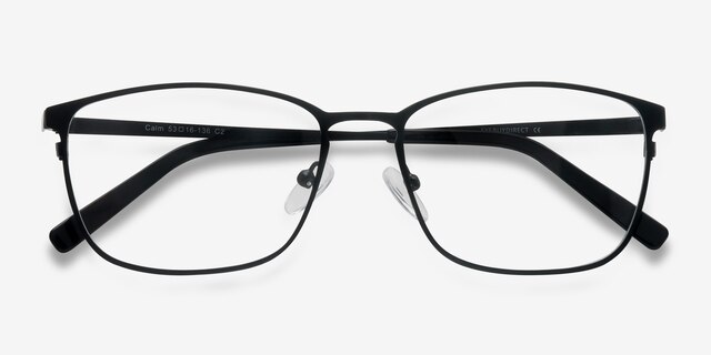 Calm Black MetalEyeglass Frames from EyeBuyDirect, Closed View