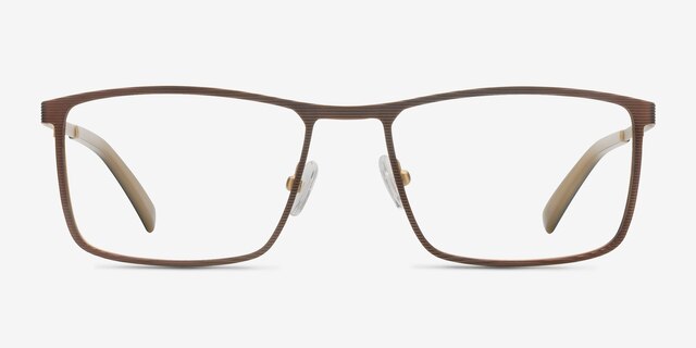 MOD-B1736 Brun MétalMontures de lunettes de vue d'EyeBuyDirect, Vue de Face